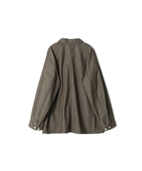 HORLISUN(ホーリーサン)の「Painter Denim Chore Jacket Olive(デニムジャケット・レディース・その他・SMALL/MEDIUM/LARGE)」の2枚目の写真