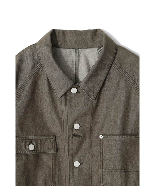 HORLISUN(ホーリーサン)の「Painter Denim Chore Jacket Olive(デニムジャケット・レディース・その他・SMALL/MEDIUM/LARGE)」の3枚目の写真
