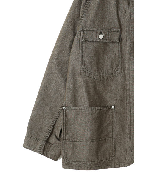 HORLISUN(ホーリーサン)の「Painter Denim Chore Jacket Olive(デニムジャケット・レディース・その他・SMALL/MEDIUM/LARGE)」の4枚目の写真