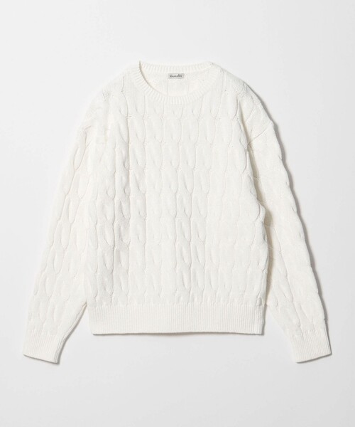 Steven Alan（スティーブンアラン）の「＜Steven Alan＞コットン ケーブル ニット（ニット/セーター・レディース・ネイビー/オフホワイト・FREE）」の18枚目の写真