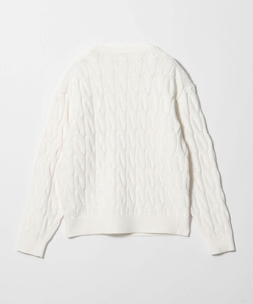 Steven Alan（スティーブンアラン）の「＜Steven Alan＞コットン ケーブル ニット（ニット/セーター・レディース・ネイビー/オフホワイト・FREE）」の19枚目の写真