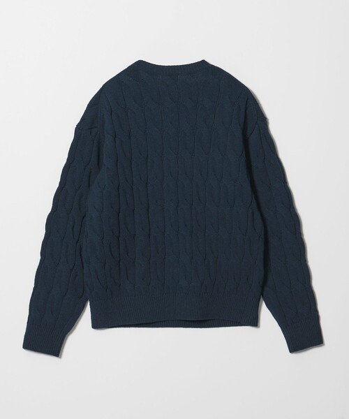Steven Alan（スティーブンアラン）の「＜Steven Alan＞コットン ケーブル ニット（ニット/セーター・レディース・ネイビー/オフホワイト・FREE）」の10枚目の写真