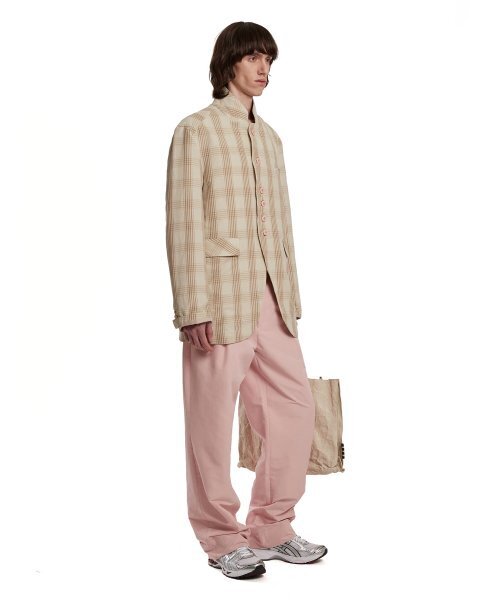 TRUNK PROJECT（トランクプロジェクト）の「Check Linen Blazer_Beige（テーラードジャケット・メンズ・ベージュ・LARGE/SMALL）」の3枚目の写真