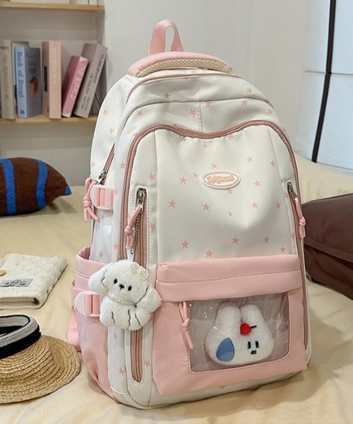 pyornim(ピョルニム)の「【A4サイズ対応】【大容量】スター柄 多機能 クリアポケット バックパック リュック 推し活 ぬい活(バックパック/リュック・レディース・ブルー/ブラック/イエロー/ピンク・F)」の11枚目の写真