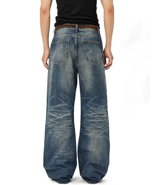 Ressaca(レサーカ)の「ルーズストレートダメージ加工デニムパンツ(デニムパンツ・レディース・ブルー・S/M)」の7枚目の写真