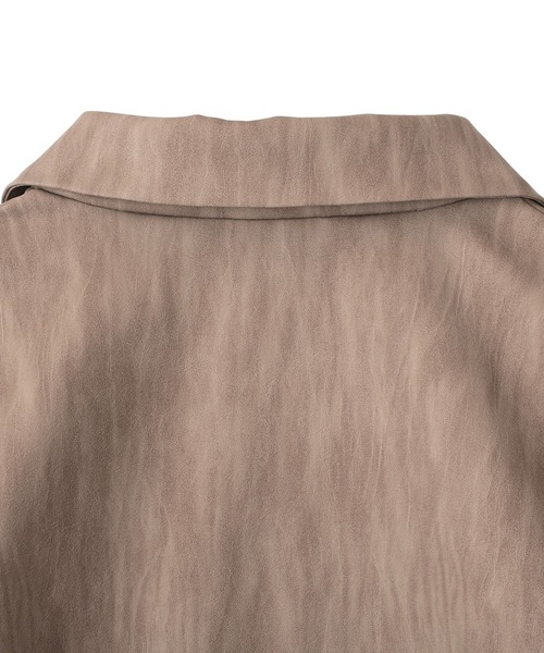 CRAFT STANDARD BOUTIQUE（クラフトスタンダードブティック）の「フェイクレザー衿ボアブルゾン（ブルゾン・レディース・ブラウン/ベージュ・FREE）」の8枚目の写真