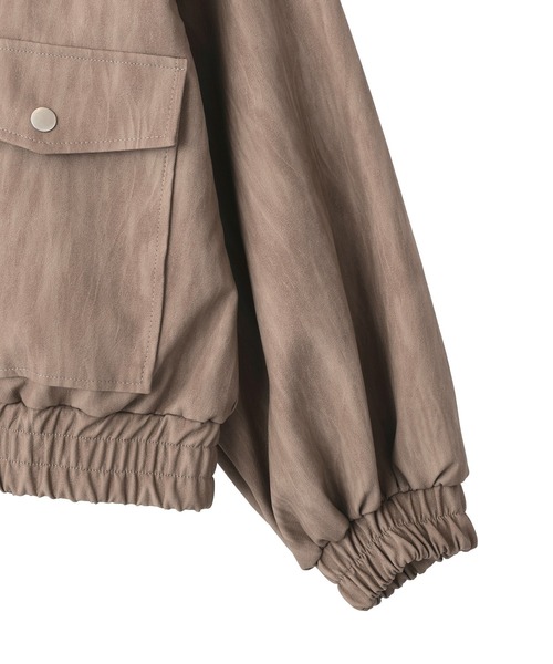 CRAFT STANDARD BOUTIQUE（クラフトスタンダードブティック）の「フェイクレザー衿ボアブルゾン（ブルゾン・レディース・ブラウン/ベージュ・FREE）」の9枚目の写真