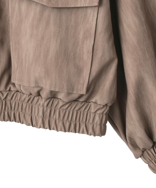 CRAFT STANDARD BOUTIQUE（クラフトスタンダードブティック）の「フェイクレザー衿ボアブルゾン（ブルゾン・レディース・ブラウン/ベージュ・FREE）」の10枚目の写真