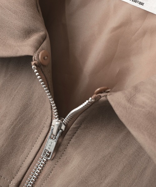 CRAFT STANDARD BOUTIQUE（クラフトスタンダードブティック）の「フェイクレザー衿ボアブルゾン（ブルゾン・レディース・ブラウン/ベージュ・FREE）」の11枚目の写真