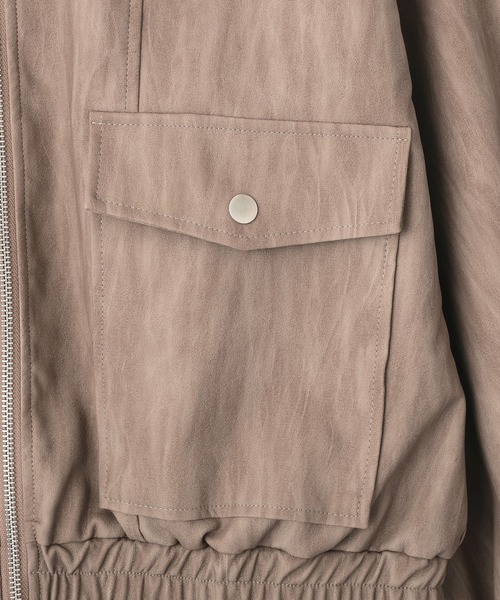 CRAFT STANDARD BOUTIQUE（クラフトスタンダードブティック）の「フェイクレザー衿ボアブルゾン（ブルゾン・レディース・ブラウン/ベージュ・FREE）」の12枚目の写真