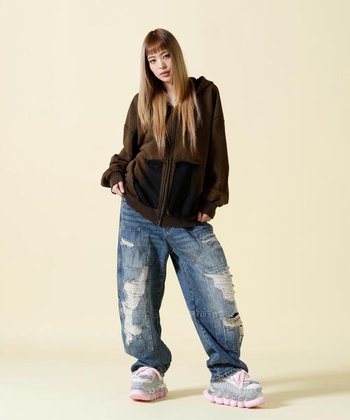 SIS（エスアイエス）の「SIS/エスアイエス/Short Zip Hoodie（パーカー・レディース・ブラック・L）」の5枚目の写真