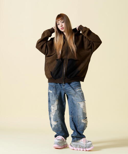 SIS（エスアイエス）の「SIS/エスアイエス/Short Zip Hoodie（パーカー・レディース・ブラック・L）」の6枚目の写真