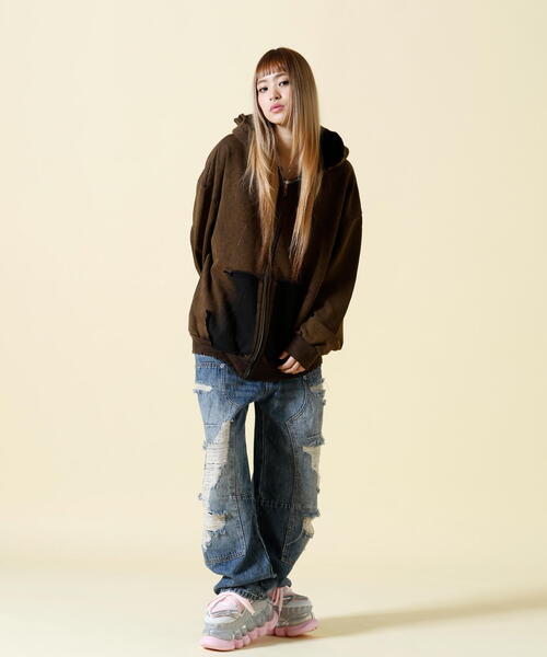 SIS（エスアイエス）の「SIS/エスアイエス/Short Zip Hoodie（パーカー・レディース・ブラック・L）」の7枚目の写真