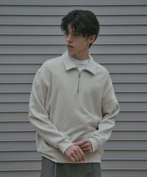 LAD EDITION（ラッドエディション）の「Kara Half Zip-Up Sweatshirt_Oatmeal Melange（スウェット）」