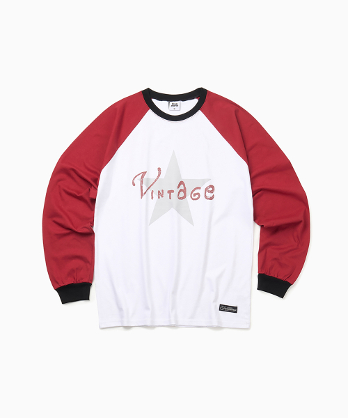 FREEMARIO（フリーマリオ）の「90Sヴィンテージスター レグランロングスリーブ [レッド]（Tシャツ/カットソー・レディース・レッド・MEDIUM/LARGE）」の6枚目の写真