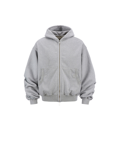 9999ARCHIVE(9999アーカイブ)の「Vintage Big Logo Hood Zip-UP (2WAY)(パーカー・レディース・ライトグレー・2/3)」の2枚目の写真