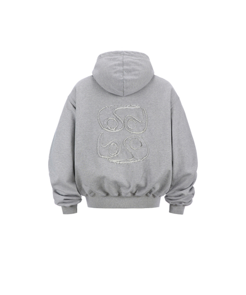 9999ARCHIVE(9999アーカイブ)の「Vintage Big Logo Hood Zip-UP (2WAY)(パーカー・レディース・ライトグレー・2/3)」の3枚目の写真