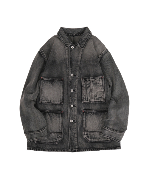 BONRROW(ボンロウ)の「40s Vintage Coverall Jacket_Beach Black(デニムジャケット・メンズ・その他・MEDIUM/LARGE)」の2枚目の写真