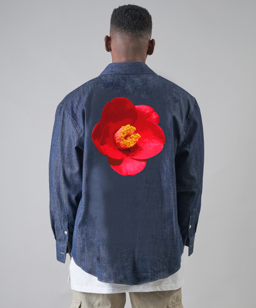 BEOM(ボム)の「カメリアデニムオーバーサイズシャツ(ブルー)(シャツ/ブラウス・メンズ・その他・LARGE)」の1枚目の写真