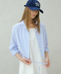 STRING SEERSUCKER OPENING SHIRTS_SKY BLUE