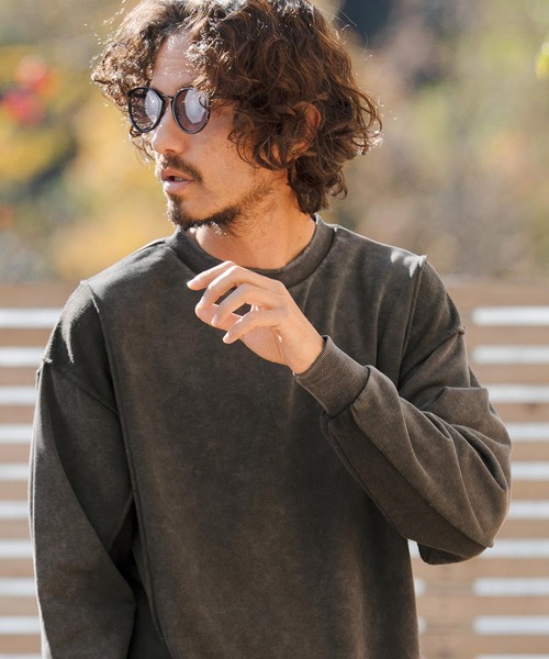 CAMBIO（カンビオ）の「msw1823- Chemical Wash CVC Sweat Pullover スウェット(PF-261-008)（スウェット・メンズ・ブラック/ワイン/ブルー・M/L）」の5枚目の写真