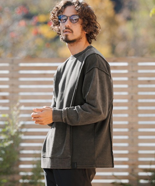 CAMBIO（カンビオ）の「msw1823- Chemical Wash CVC Sweat Pullover スウェット(PF-261-008)（スウェット・メンズ・ブラック/ワイン/ブルー・M/L）」の6枚目の写真