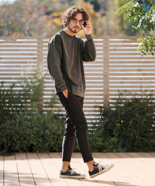 CAMBIO（カンビオ）の「msw1823- Chemical Wash CVC Sweat Pullover スウェット(PF-261-008)（スウェット・メンズ・ブラック/ワイン/ブルー・M/L）」の8枚目の写真