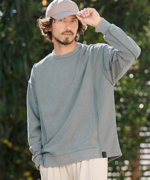 CAMBIO（カンビオ）の「msw1823- Chemical Wash CVC Sweat Pullover スウェット(PF-261-008)（スウェット・メンズ・ブラック/ワイン/ブルー・M/L）」の9枚目の写真