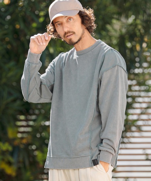 CAMBIO（カンビオ）の「msw1823- Chemical Wash CVC Sweat Pullover スウェット(PF-261-008)（スウェット・メンズ・ブラック/ワイン/ブルー・M/L）」の10枚目の写真