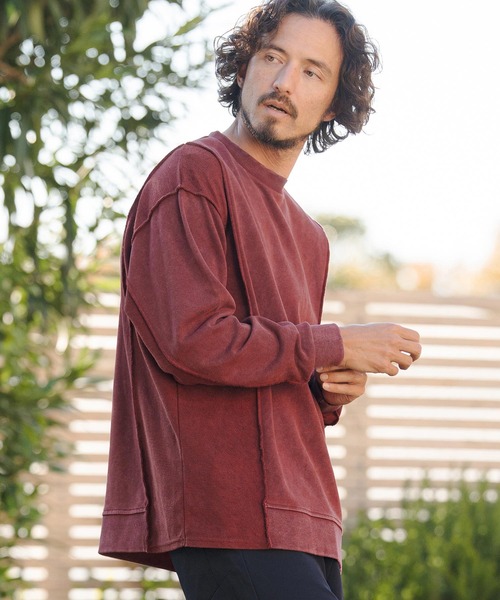 CAMBIO（カンビオ）の「msw1823- Chemical Wash CVC Sweat Pullover スウェット(PF-261-008)（スウェット・メンズ・ブラック/ワイン/ブルー・M/L）」の16枚目の写真