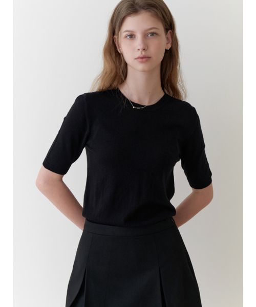 RE_L(リエル)の「Sandy half knit (black)(ニット/セーター・レディース・その他・FREE)」の1枚目の写真