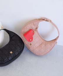VIS | ハートチャーム付き2WAYキルトバッグ(ハンドバッグ)