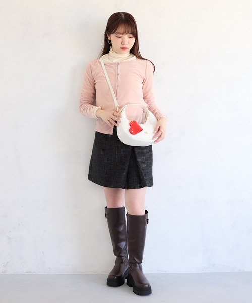 VIS(ビス)の「ハートチャーム付き2WAYキルトバッグ(ハンドバッグ・レディース・オフホワイト/ブラック/ピンク系その他2・FREE)」の9枚目の写真