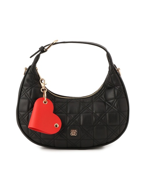 VIS(ビス)の「ハートチャーム付き2WAYキルトバッグ(ハンドバッグ・レディース・オフホワイト/ブラック/ピンク系その他2・FREE)」の14枚目の写真