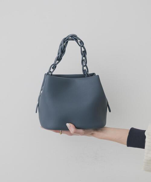 SENSE OF PLACE by URBAN RESEARCH（センスオブプレイスバイアーバンリサーチ）の「チェーンハンドルパフバッグ（ショルダーバッグ・レディース・アイボリー/ライトブルー/ブラック・ONE）」の6枚目の写真