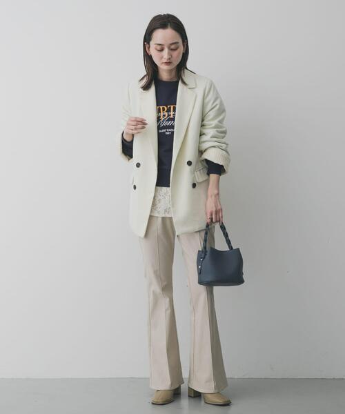 SENSE OF PLACE by URBAN RESEARCH（センスオブプレイスバイアーバンリサーチ）の「チェーンハンドルパフバッグ（ショルダーバッグ・レディース・アイボリー/ライトブルー/ブラック・ONE）」の7枚目の写真