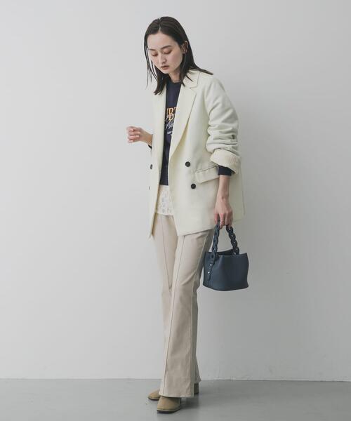 SENSE OF PLACE by URBAN RESEARCH（センスオブプレイスバイアーバンリサーチ）の「チェーンハンドルパフバッグ（ショルダーバッグ・レディース・アイボリー/ライトブルー/ブラック・ONE）」の8枚目の写真