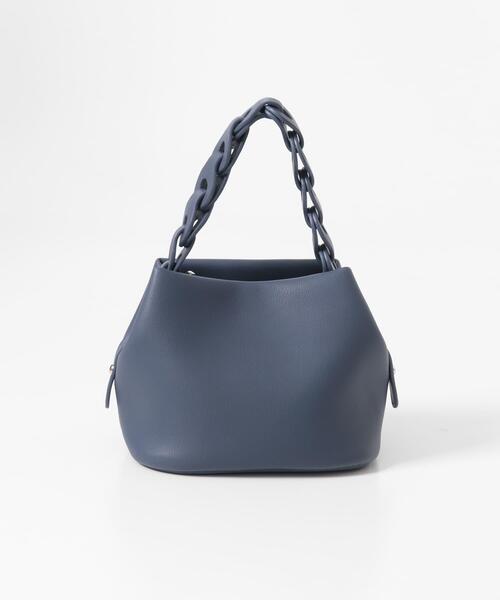 SENSE OF PLACE by URBAN RESEARCH（センスオブプレイスバイアーバンリサーチ）の「チェーンハンドルパフバッグ（ショルダーバッグ・レディース・アイボリー/ライトブルー/ブラック・ONE）」の9枚目の写真