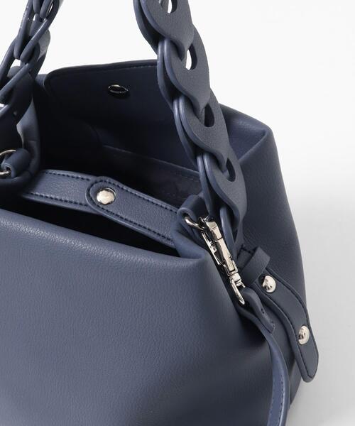 SENSE OF PLACE by URBAN RESEARCH（センスオブプレイスバイアーバンリサーチ）の「チェーンハンドルパフバッグ（ショルダーバッグ・レディース・アイボリー/ライトブルー/ブラック・ONE）」の10枚目の写真