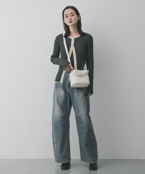 SENSE OF PLACE by URBAN RESEARCH（センスオブプレイスバイアーバンリサーチ）の「チェーンハンドルパフバッグ（ショルダーバッグ・レディース・アイボリー/ライトブルー/ブラック・ONE）」の14枚目の写真