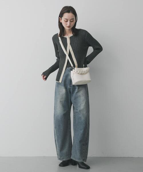 SENSE OF PLACE by URBAN RESEARCH（センスオブプレイスバイアーバンリサーチ）の「チェーンハンドルパフバッグ（ショルダーバッグ・レディース・アイボリー/ライトブルー/ブラック・ONE）」の15枚目の写真