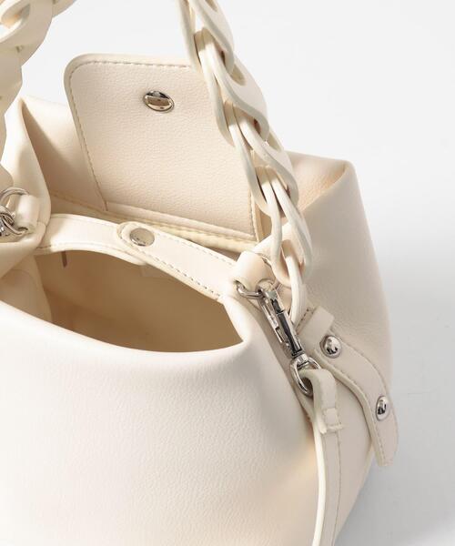 SENSE OF PLACE by URBAN RESEARCH（センスオブプレイスバイアーバンリサーチ）の「チェーンハンドルパフバッグ（ショルダーバッグ・レディース・アイボリー/ライトブルー/ブラック・ONE）」の17枚目の写真