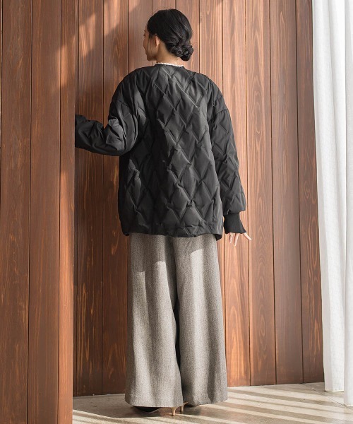 Droite lautreamont（ドロワットロートレアモン）の「ステッチレスダウンコート（ダウンジャケット/コート・レディース・ライトグレー/オフホワイト/ブラック・S/M）」の20枚目の写真