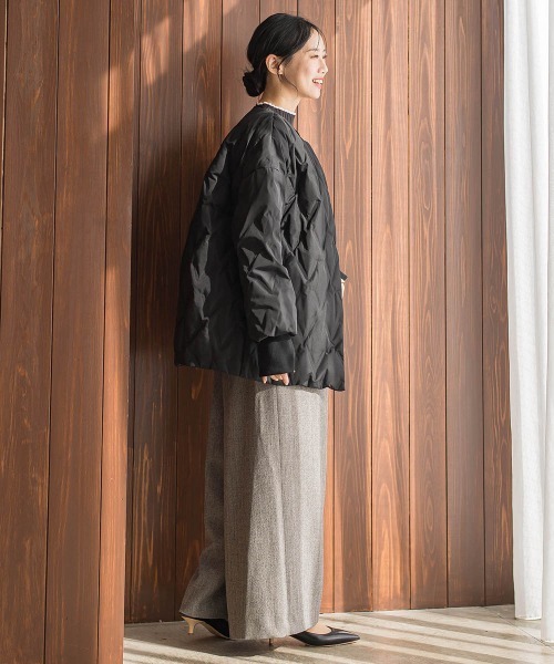 Droite lautreamont（ドロワットロートレアモン）の「ステッチレスダウンコート（ダウンジャケット/コート・レディース・ライトグレー/オフホワイト/ブラック・S/M）」の19枚目の写真