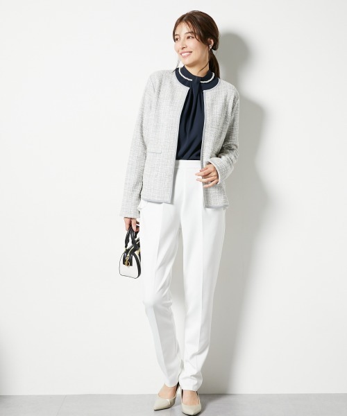 セール】高身長 バックサテンジョーゼットブラウス（トールサイズ