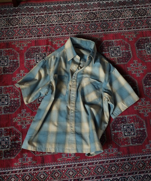 Jungle Storm（ジャングルストーム）の「JUNGLE STORM リサイクル糸 オンブレチェックシャツ 半袖（シャツ/ブラウス・メンズ・ブラック/ブルー/ブラウン・M/LL/L）」の3枚目の写真