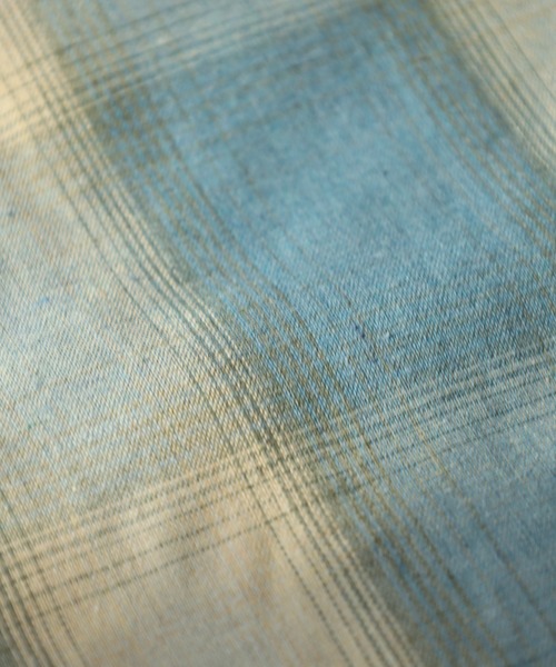 Jungle Storm（ジャングルストーム）の「JUNGLE STORM リサイクル糸 オンブレチェックシャツ 半袖（シャツ/ブラウス・メンズ・ブラック/ブルー/ブラウン・M/LL/L）」の4枚目の写真