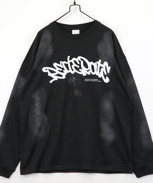 L'atelier(ラトリエ)の「グラフィック Tシャツ 長袖 Tシャツ(Tシャツ/カットソー・メンズ・チョコ/ブラック系その他/ブラック・L/M/LL)」の4枚目の写真