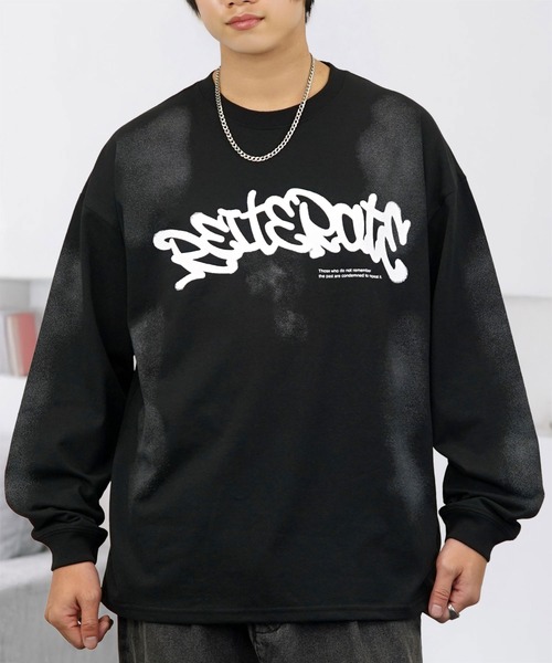 L'atelier(ラトリエ)の「グラフィック Tシャツ 長袖 Tシャツ(Tシャツ/カットソー・メンズ・チョコ/ブラック系その他/ブラック・L/M/LL)」の6枚目の写真