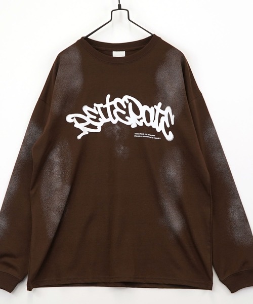 L'atelier(ラトリエ)の「グラフィック Tシャツ 長袖 Tシャツ(Tシャツ/カットソー・メンズ・チョコ/ブラック系その他/ブラック・L/M/LL)」の15枚目の写真